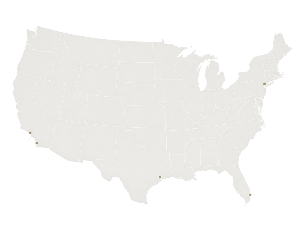 Map of U.S. service areas covered by Artisan Repair